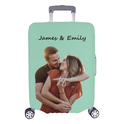 Personalized Photo & Name Luggage Cover| Custom Funny Photo Suitcase Cover for Travel Lovers