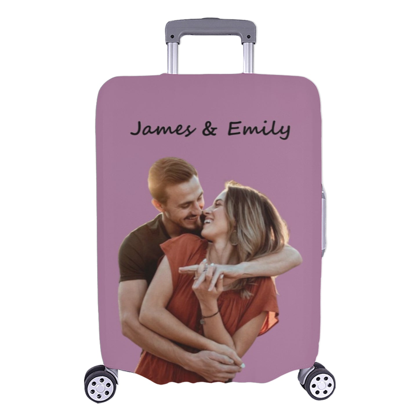 Personalized Photo & Name Luggage Cover| Custom Funny Photo Suitcase Cover for Travel Lovers