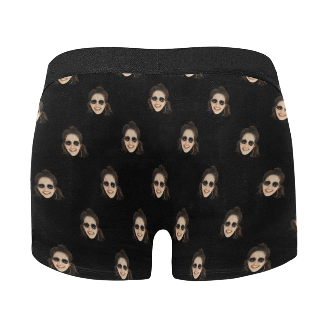 Custom Girlfriend/Wife Face Underwear | Personalized Photo Men's Boxer Briefs Funny Gifts