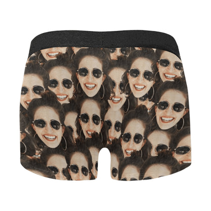 Custom Funny Dense Face Underwear | Personalized Photo Men's Boxer Briefs Valentine's Day Gift