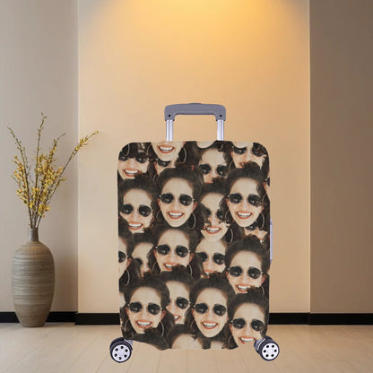 Personalized Dense Face Photo Luggage Cover | Customized Cases Protective Print Cover Gifts for Him&Her Travel Case Protect