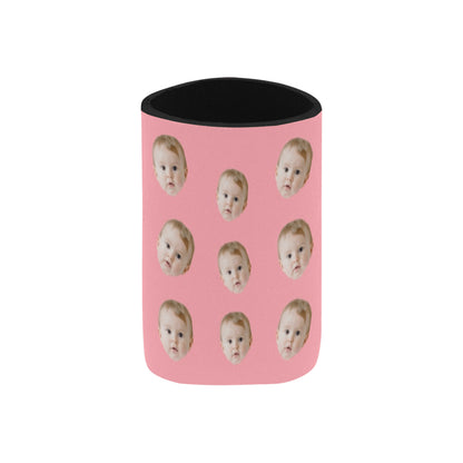 Personalized Face Can Cooler | Custom Neoprene Koozies Non Slip for Beer Cans&Bottles Funny Party Favors