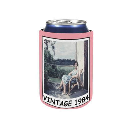Personalized Vintage Photo Can Cooler | Custom Neoprene Koozies Non Slip for Beer Cans&Bottles Funny Anniversary/Birthday Gift