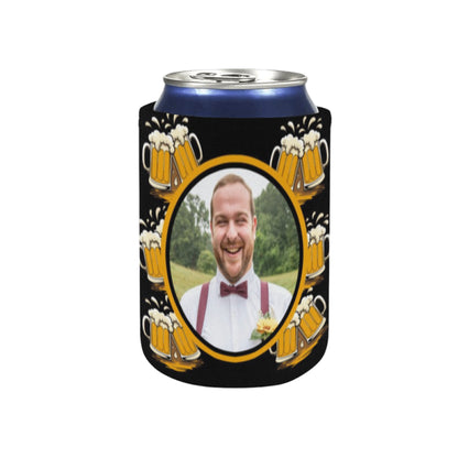 Personalized Photo Beer Can Cooler | Custom Neoprene Koozies Non Slip for Beer Cans&Bottles Birthday Party Favors