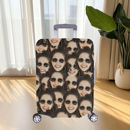 Personalized Dense Face Photo Luggage Cover | Customized Cases Protective Print Cover Gifts for Him&Her Travel Case Protect