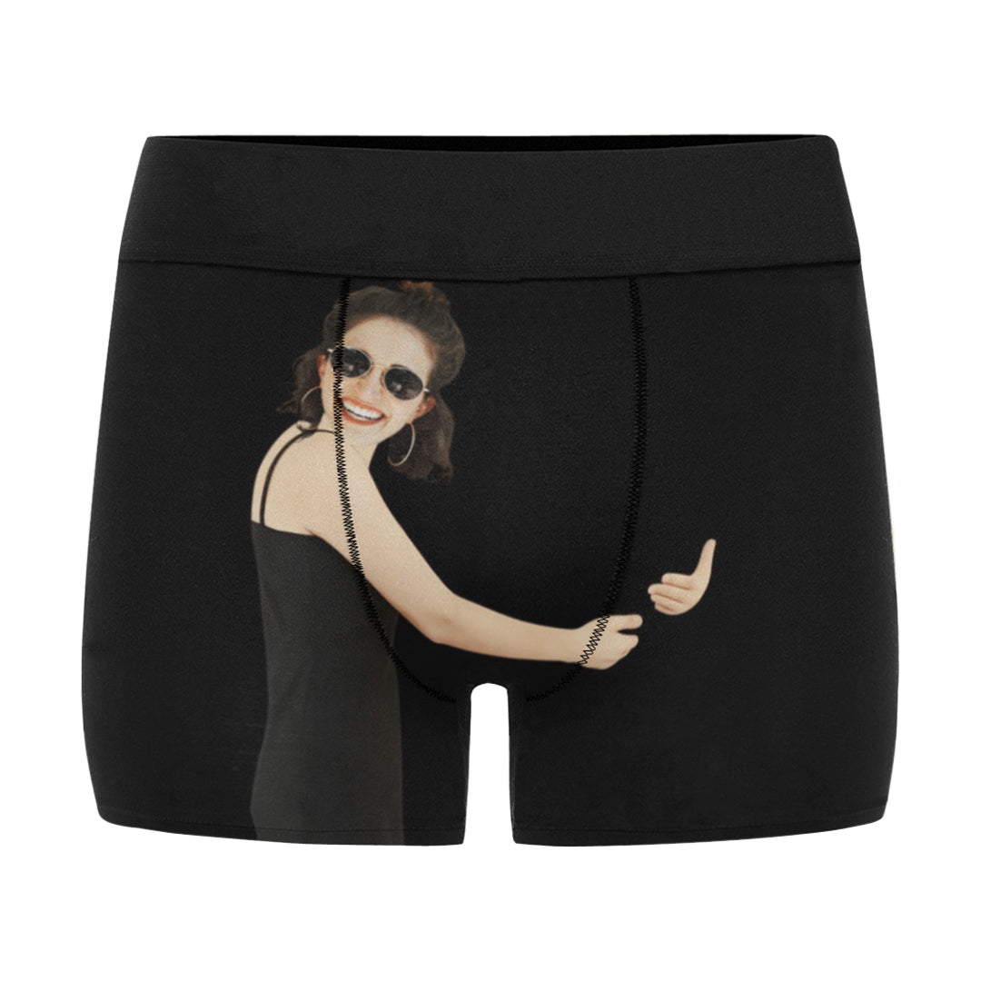 Custom Face It's Mine Underwear | Personalized Photo Men's Boxer Briefs Anniversary Honeymoon Gift