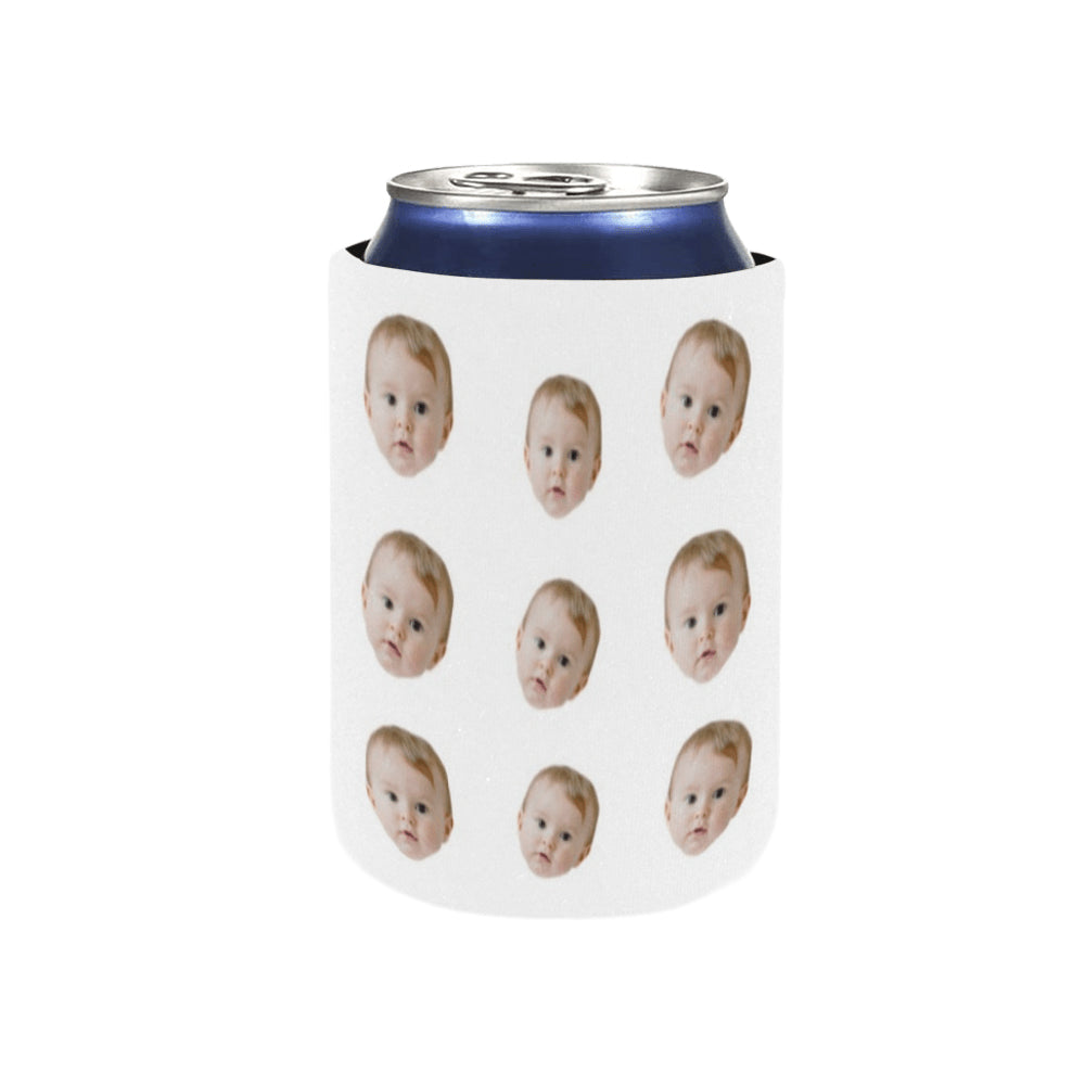 Personalized Face Can Cooler | Custom Neoprene Koozies Non Slip for Beer Cans&Bottles Funny Party Favors