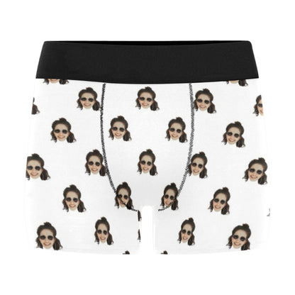 Custom Girlfriend/Wife Face Underwear | Personalized Photo Men's Boxer Briefs Funny Gifts