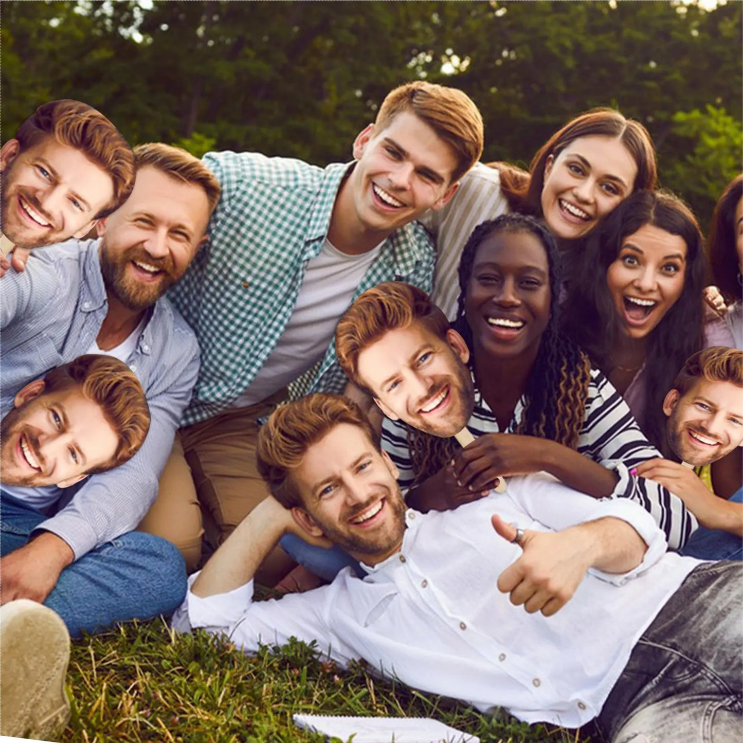Custom Big Face On A Stick - Personalized Funny Photo Cutout For Parties | Birthday Wedding & Event Decorations