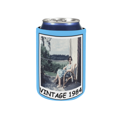 Personalized Vintage Photo Can Cooler | Custom Neoprene Koozies Non Slip for Beer Cans&Bottles Funny Anniversary/Birthday Gift