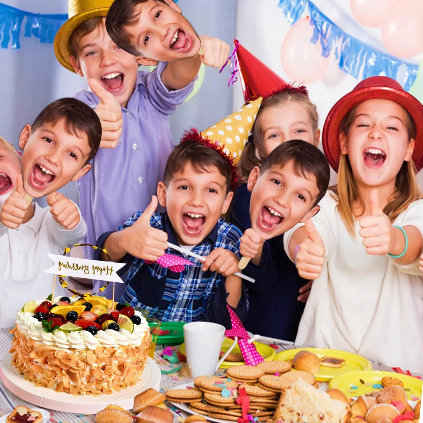 Custom Big Face On A Stick - Personalized Funny Photo Cutout For Parties | Birthday Wedding & Event Decorations