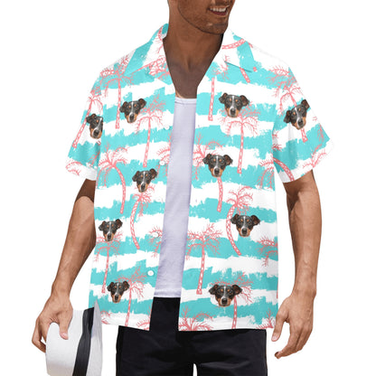 Custom Face Azure Wave Coconut Shore Hawaiian Shirt | Personalized Tropical Aloha Shirt For Spring/Summer Vacation