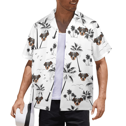 Custom Face Coconut Tree Hawaiian Shirt | Personalized Tropical Aloha Shirt Father's Day Gift