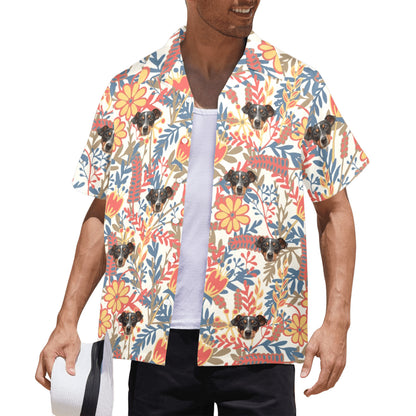 Custom Face Vibrant Floral Watercolor Hawaiian Shirt | Personalized Tropical Aloha Shirt For Birthday Surprise