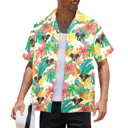 Custom Exotic Flowers & Fruits Face Hawaiian Shirt | Personalized Tropical Aloha Shirt Father's Day Gift