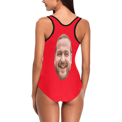Custom Multi Color Face Swimsuit | Unique Women's Tank Top One Piece Bathing Suit Bachelor Party