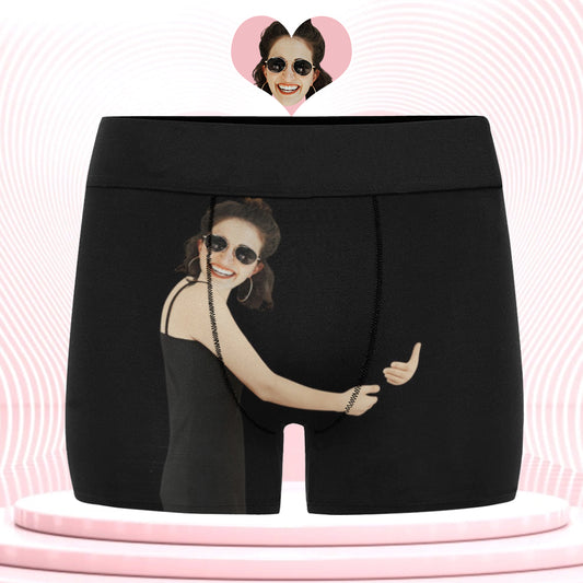 Custom Face It's Mine Underwear | Personalized Photo Men's Boxer Briefs Anniversary Honeymoon Gift