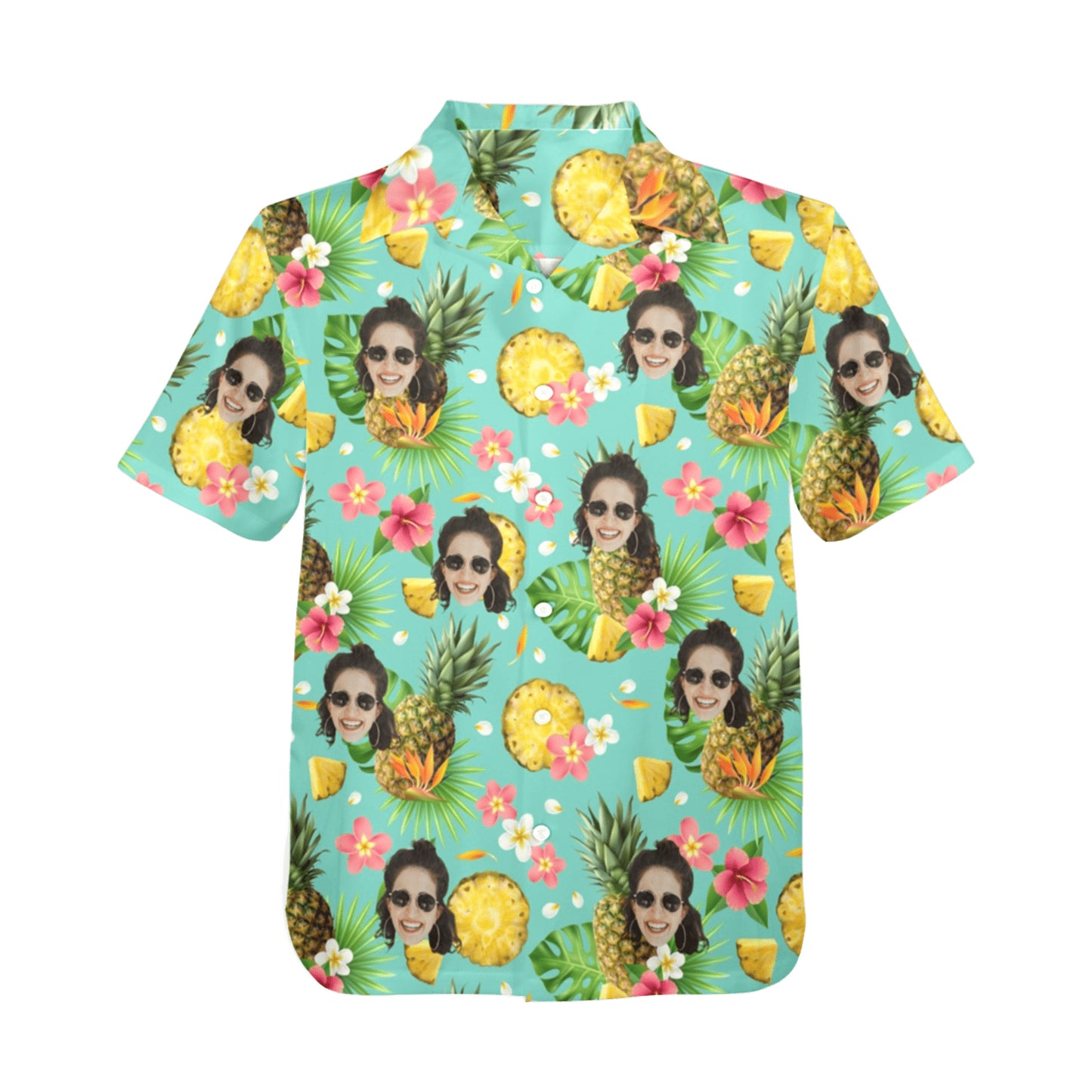 Custom Face Pineapple Hawaiian Shirt | Personalized Tropical Aloha Shirt For Summer Vacation