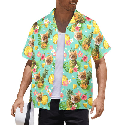 Custom Face Pineapple Hawaiian Shirt | Personalized Tropical Aloha Shirt For Summer Vacation