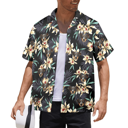 Custom Face Lily Flowers Hawaiian Shirt | Personalized Tropical Aloha Shirt For Cruise Trip