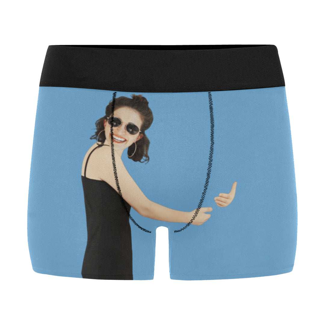 Custom Face It's Mine Underwear | Personalized Photo Men's Boxer Briefs Anniversary Honeymoon Gift