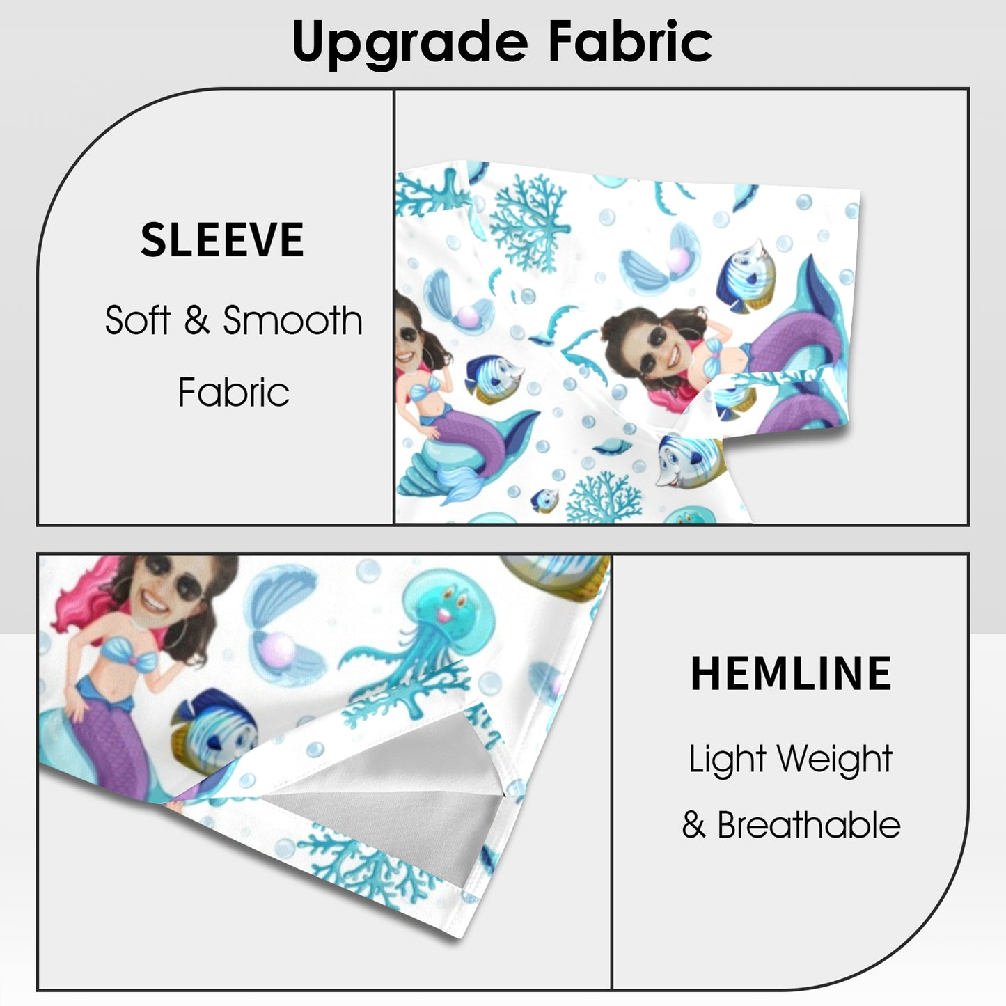 Custom Mystic Mermaid Face Hawaiian Shirt | Personalized Tropical Aloha Shirt Prank Surprise Gifts