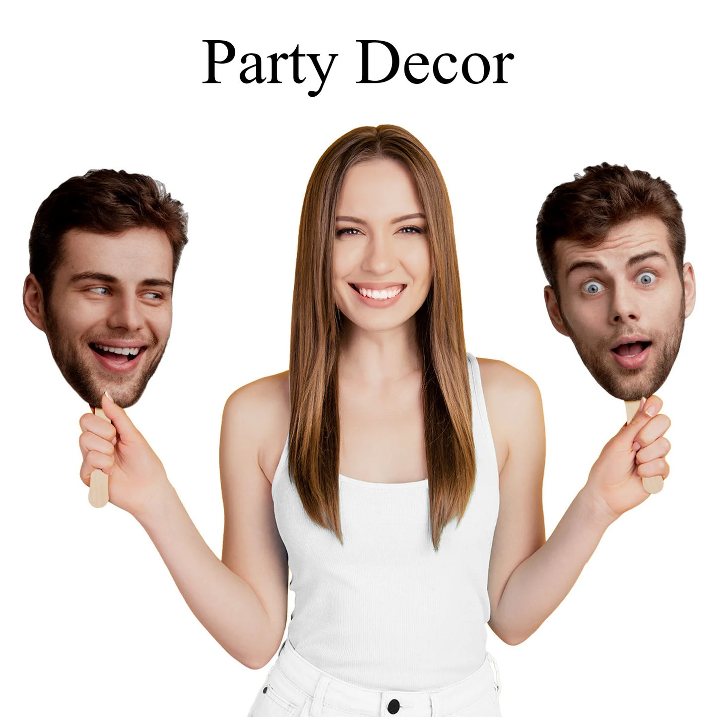 Custom Big Face On A Stick - Personalized Funny Photo Cutout For Parties | Birthday Wedding & Event Decorations