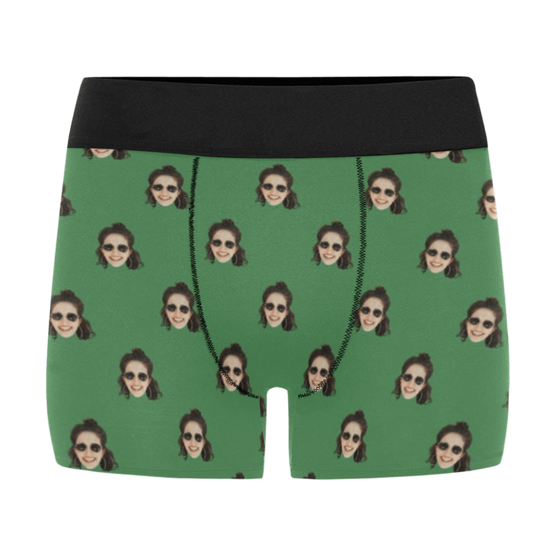 Custom Girlfriend/Wife Face Underwear | Personalized Photo Men's Boxer Briefs Funny Gifts