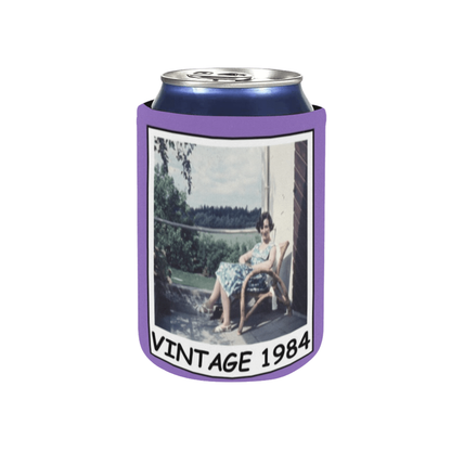Personalized Vintage Photo Can Cooler | Custom Neoprene Koozies Non Slip for Beer Cans&Bottles Funny Anniversary/Birthday Gift