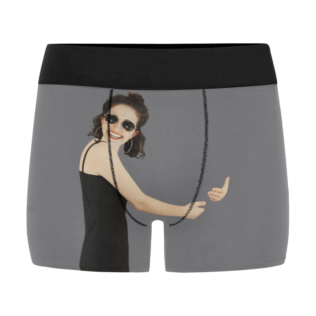 Custom Face It's Mine Underwear | Personalized Photo Men's Boxer Briefs Anniversary Honeymoon Gift