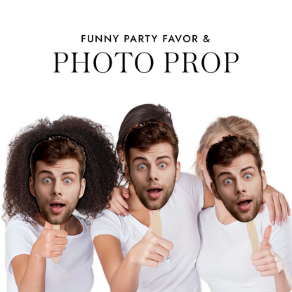 Custom Big Face On A Stick - Personalized Funny Photo Cutout For Parties | Birthday Wedding & Event Decorations