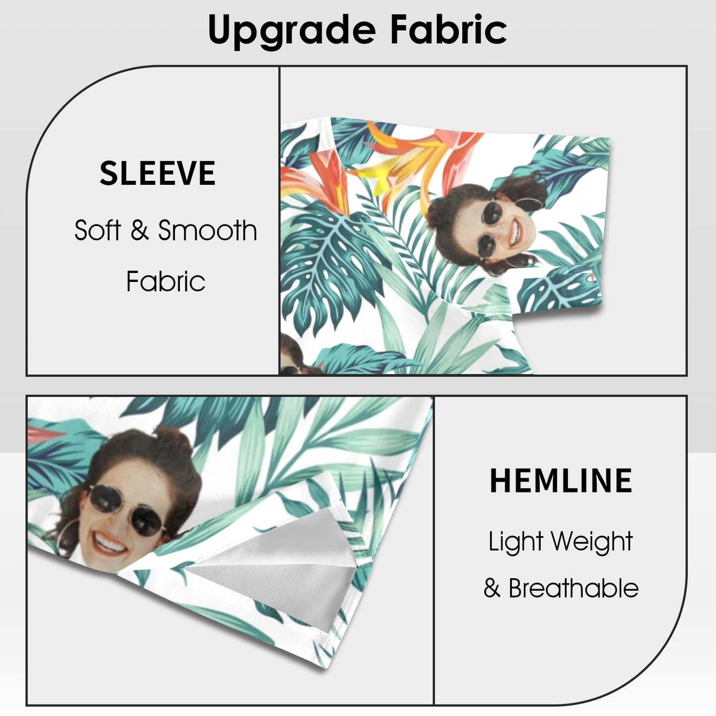 Custom Face seaweed Hawaiian Shirt | Personalized Tropical Summer Shirt Vacation Party Gift