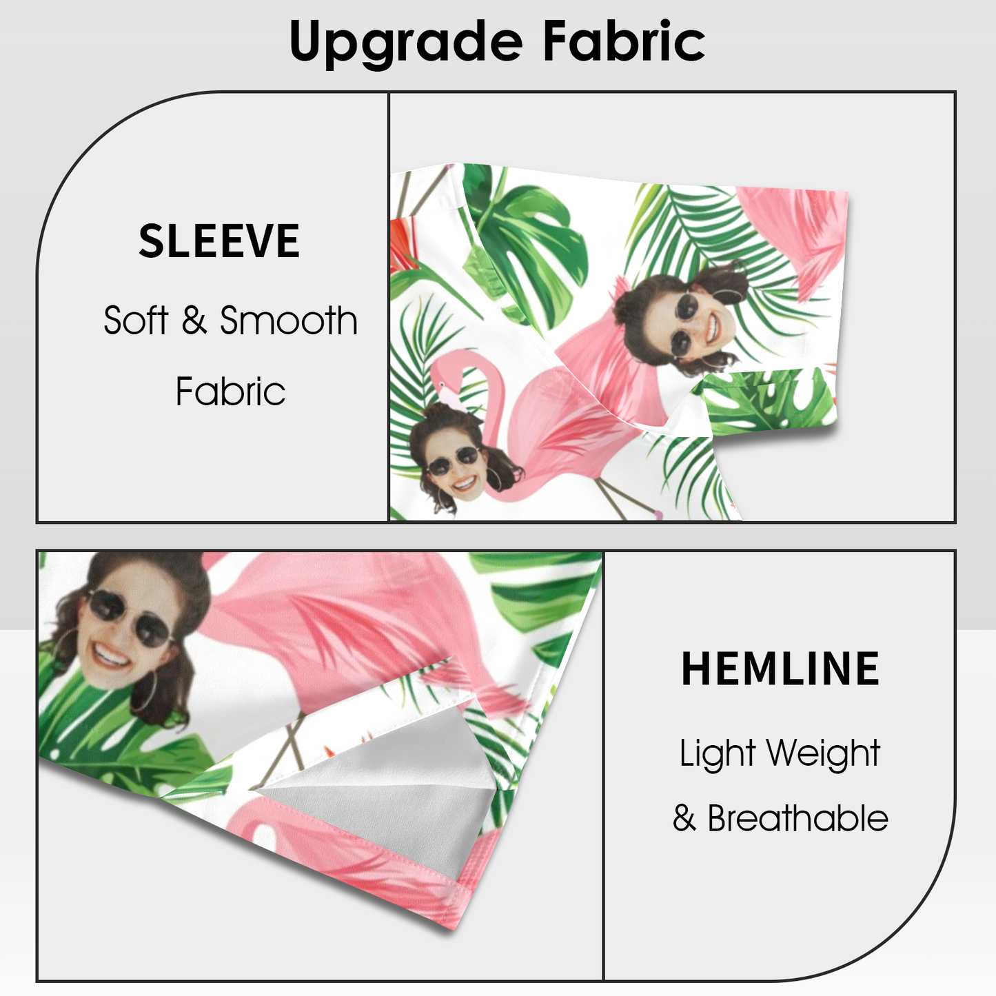 Custom Face Pink Flamingo Hawaiian Shirt | Personalized Tropical Aloha Shirt Vacation Party