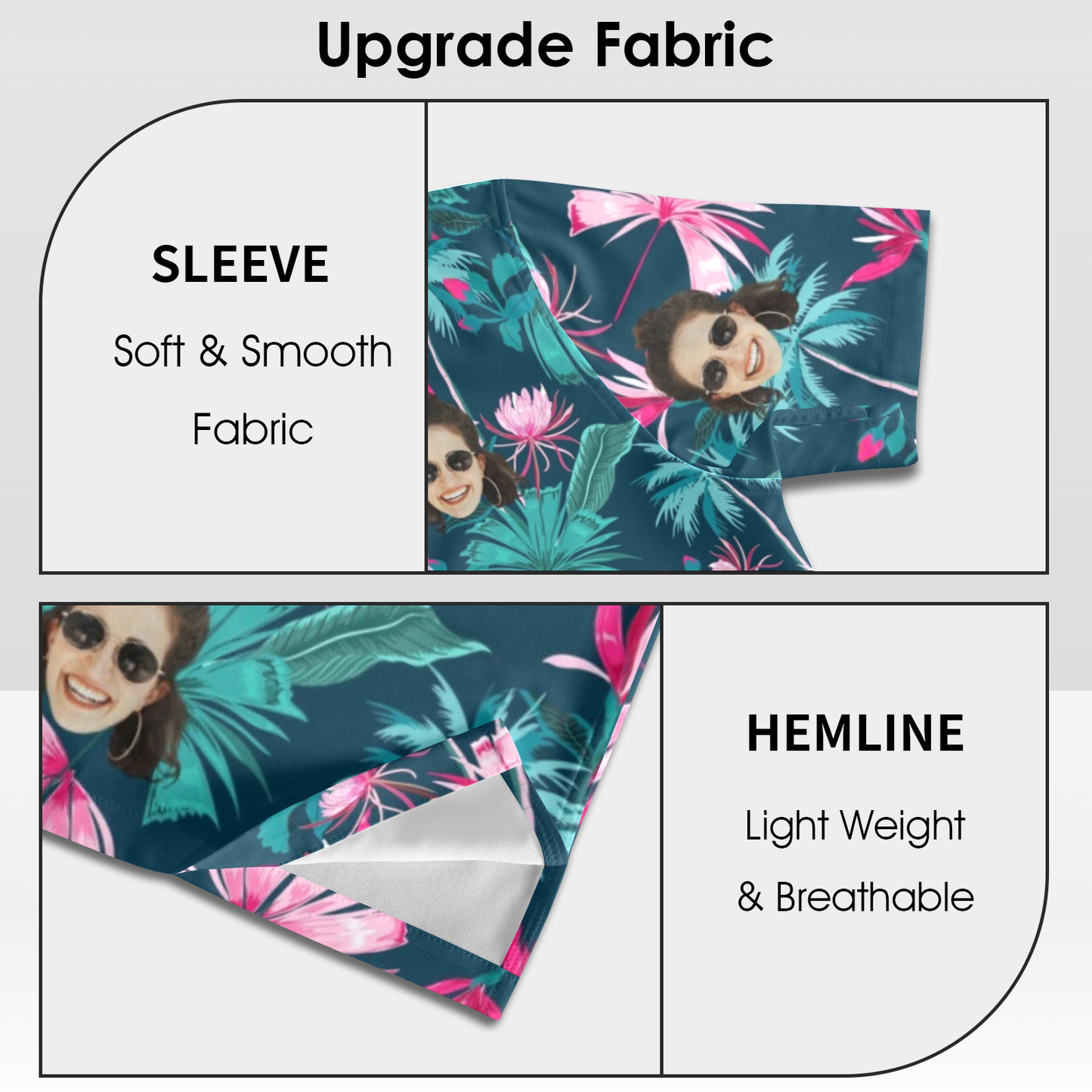 Custom Face Coconut Flowers Hawaiian Shirt | Personalized Tropical Aloha Shirt Beach Cruise Party Gift