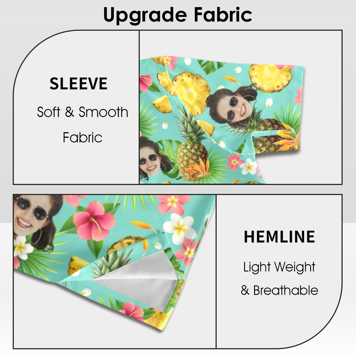 Custom Face Pineapple Hawaiian Shirt | Personalized Tropical Aloha Shirt For Summer Vacation