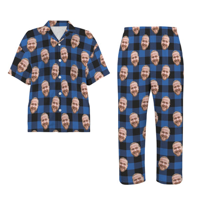 Custom Photo Christmas Pajamas | Personalized Women's V-Neck Pajama Set Christmas Gift