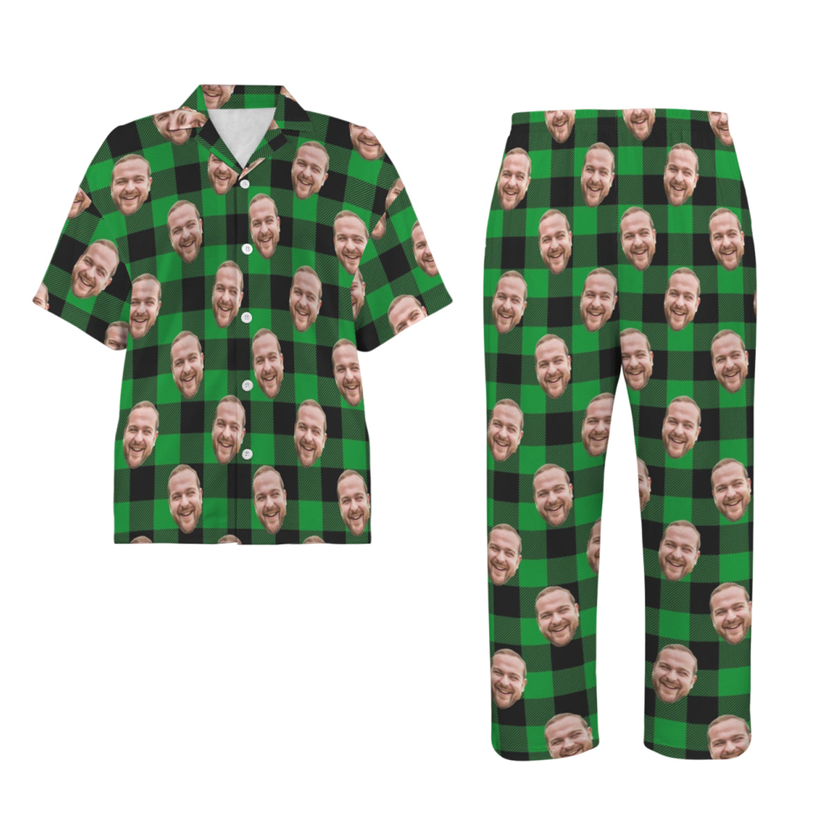 Custom Photo Christmas Pajamas | Personalized Women's V-Neck Pajama Set Christmas Gift