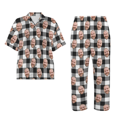 Custom Photo Christmas Pajamas | Personalized Women's V-Neck Pajama Set Christmas Gift