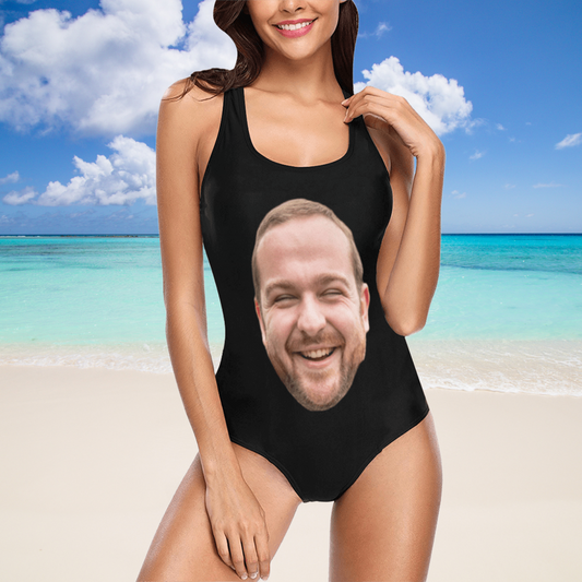 Custom Multi Color Face Swimsuit | Unique Women's Tank Top One Piece Bathing Suit Bachelor Party