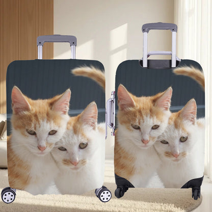 Custom Photo Funny Family Dog Cat Pet Face Luggage Covers Personalized Photo Suitcase Cover